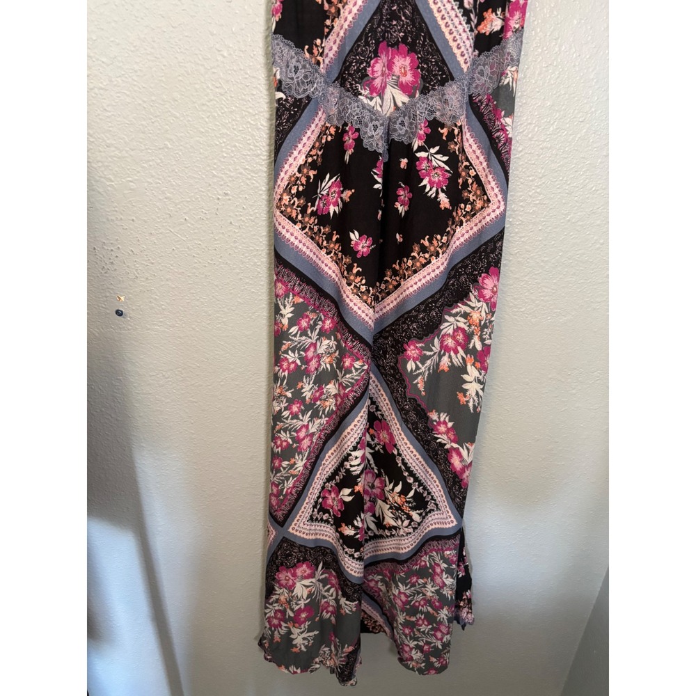 Intimately Free People Stevie Printed Lace Trim Maxi Dress‎ Size XS Festival 90s - Picture 5 of 9